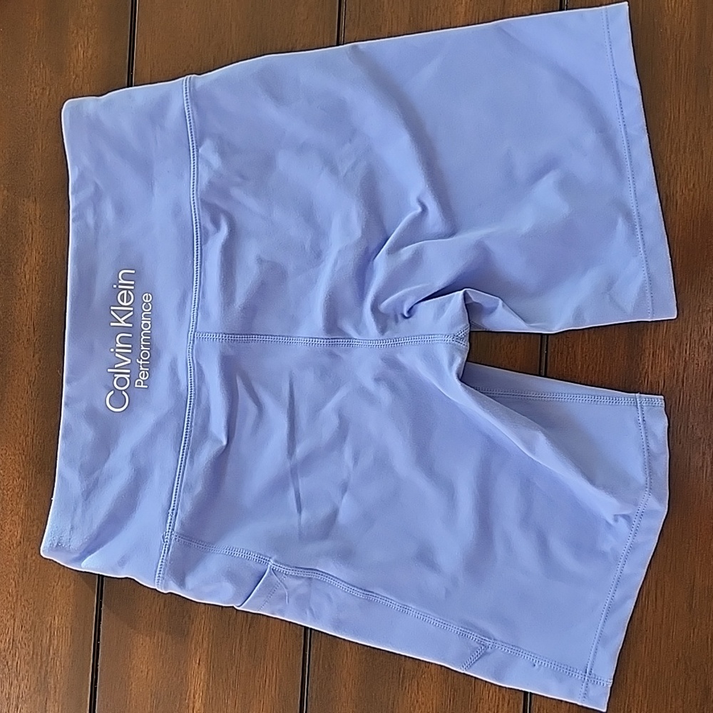 CALVIN KLEIN Performance, NWOT, Medium, Biker Shorts, Periwinkle